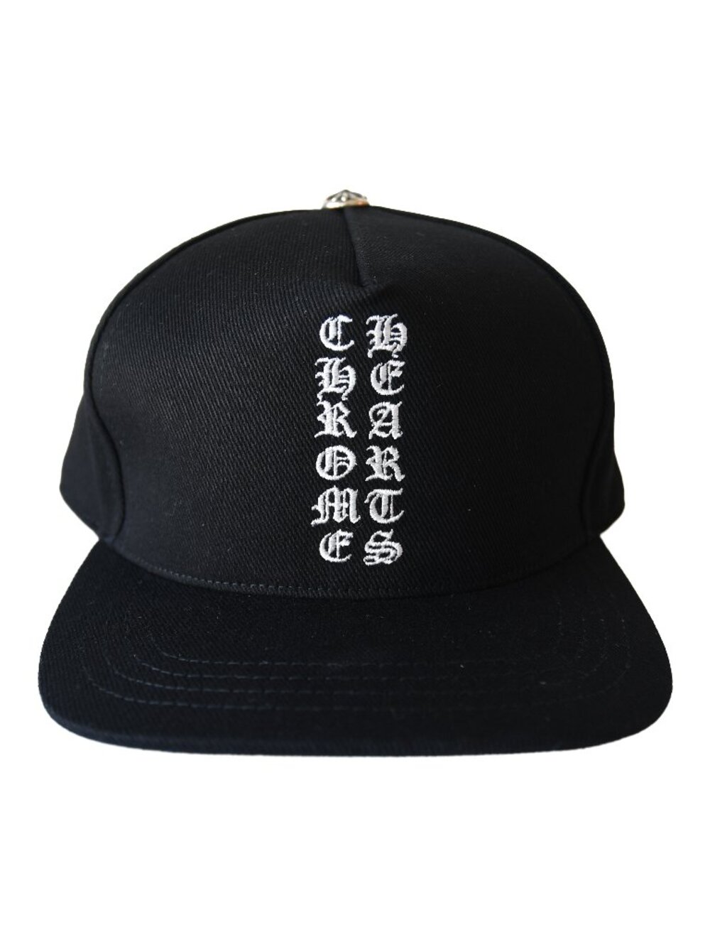 Chrome Hearts Vertical Logo Baseball Cap Black